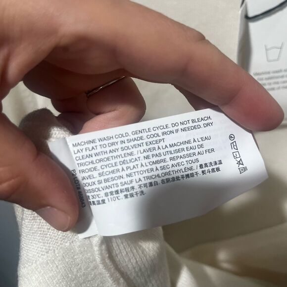 Theory Riland P Crewneck Merino Wool Blend Harman Sweater in Ivory XL NWT - Picture 5 of 7